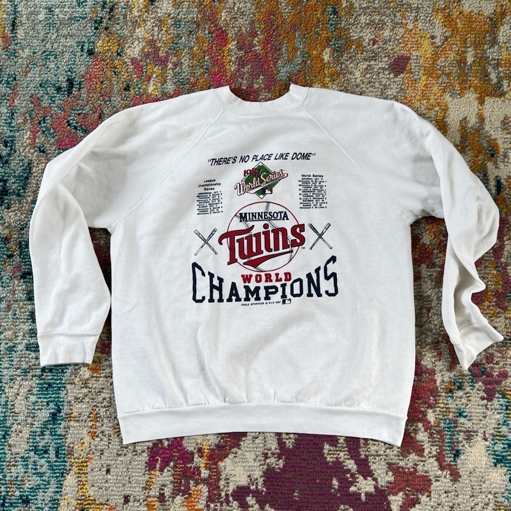 Minnesota Twins 1987 Vintage MLB Baseball Crewneck Pullover Sweatshirt